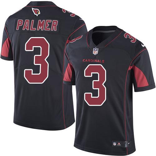 Nike Cardinals #3 Carson Palmer Black Men's Stitched NFL Limited Rush Jersey - Click Image to Close
